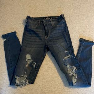 Heavily Distressed Hollister Skinny Jeggings